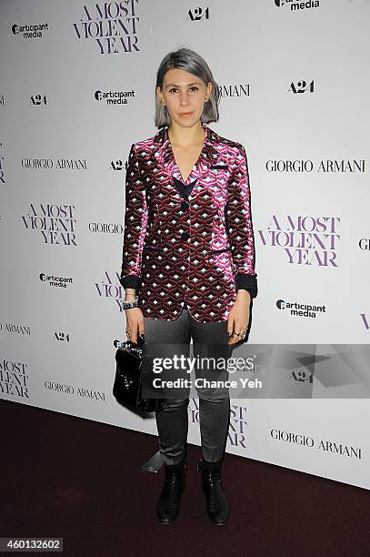 Zosia Mamet attends "A Most Violent Year" New York Premiere at Florence Gould Hall on December 7, 2014 in New York City.