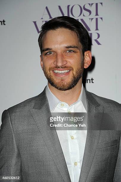Evan Jonigkeit attends "A Most Violent Year" New York Premiere at Florence Gould Hall on December 7, 2014 in New York City.