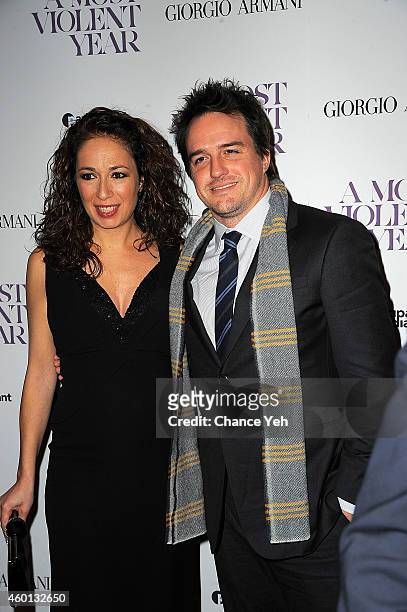 Anna Gerb and Neal Dodson attends "A Most Violent Year" New York Premiere at Florence Gould Hall on December 7, 2014 in New York City.