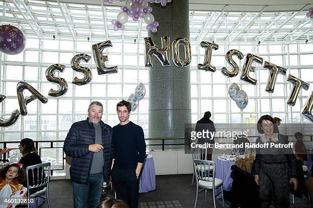 Designer Philippe Starck and Star Dancer Benjamin Pech attend the Matinee "Reve d'enfants" with Opera "Casse Noisette". Organized by AROP at Opera...