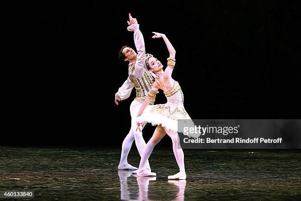 Star Dancers Mathieu Ganio and Dorothee Gilbert perform in the Ballet "Casse Noisette" during the Matinee "Reve d'enfants" with Ballet "Casse...