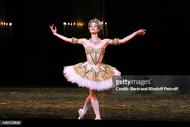 Star Dancer Dorothee Gilbert performs in the Ballet "Casse Noisette" during the Matinee "Reve d'enfants" with Ballet "Casse Noisette". Organized by...