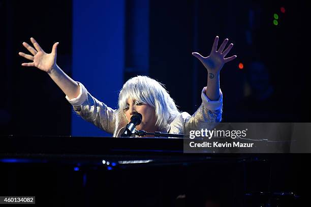 Lady Gaga performs onstage at the 37th Annual Kennedy Center Honors at The John F. Kennedy Center for Performing Arts on December 7, 2014 in...