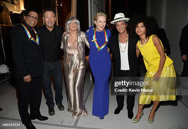 Herbie Hancock, Bruce Springsteen, Lady Gaga, Meryl Streep and Bruno Mars attend the 37th Annual Kennedy Center Honors at The John F. Kennedy Center...