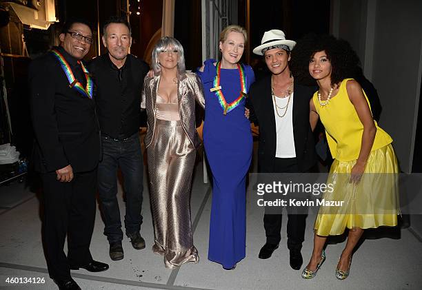 Herbie Hancock, Bruce Springsteen, Lady Gaga, Meryl Streep and Bruno Mars attend the 37th Annual Kennedy Center Honors at The John F. Kennedy Center...