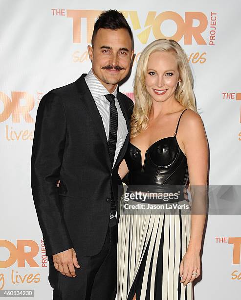 Actress Candice Accola and husband Joe King attend TrevorLIVE Los Angeles at the Hollywood Palladium on December 7, 2014 in Los Angeles, California.