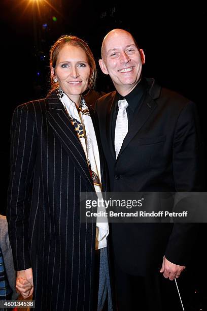 Miss Alain Ducasse and Musical Direction Kevin Rhodes attend the Matinee "Reve d'enfants" with Ballet "Casse Noisette". Organized by AROP at Opera...