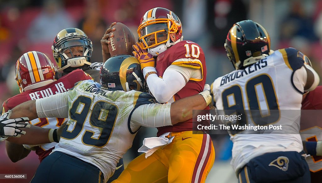 The St. Louis Rams play the Washington Redskins