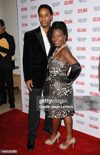 Actress Charity Jordan and guest attend the "Selma" and the Legends Who Paved the Way gala at Bacara Resort on December 6, 2014 in Goleta, California.