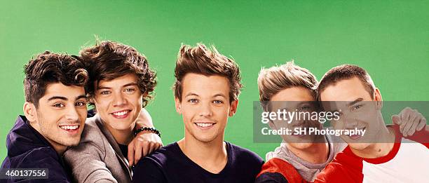 Pop band One Direction are photographed on October 9, 2012 in London, England.