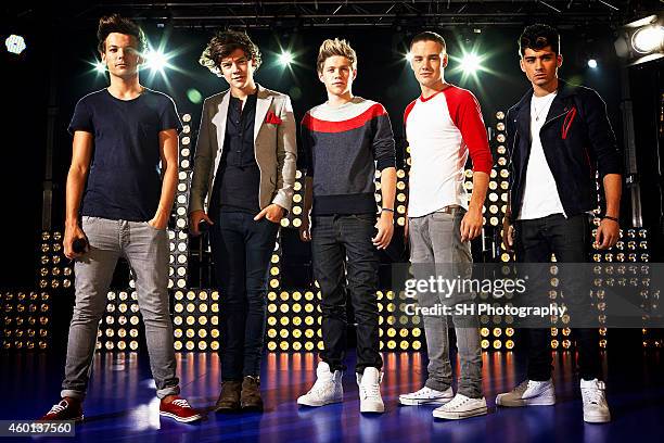 Pop band One Direction are photographed on October 9, 2012 in London, England.