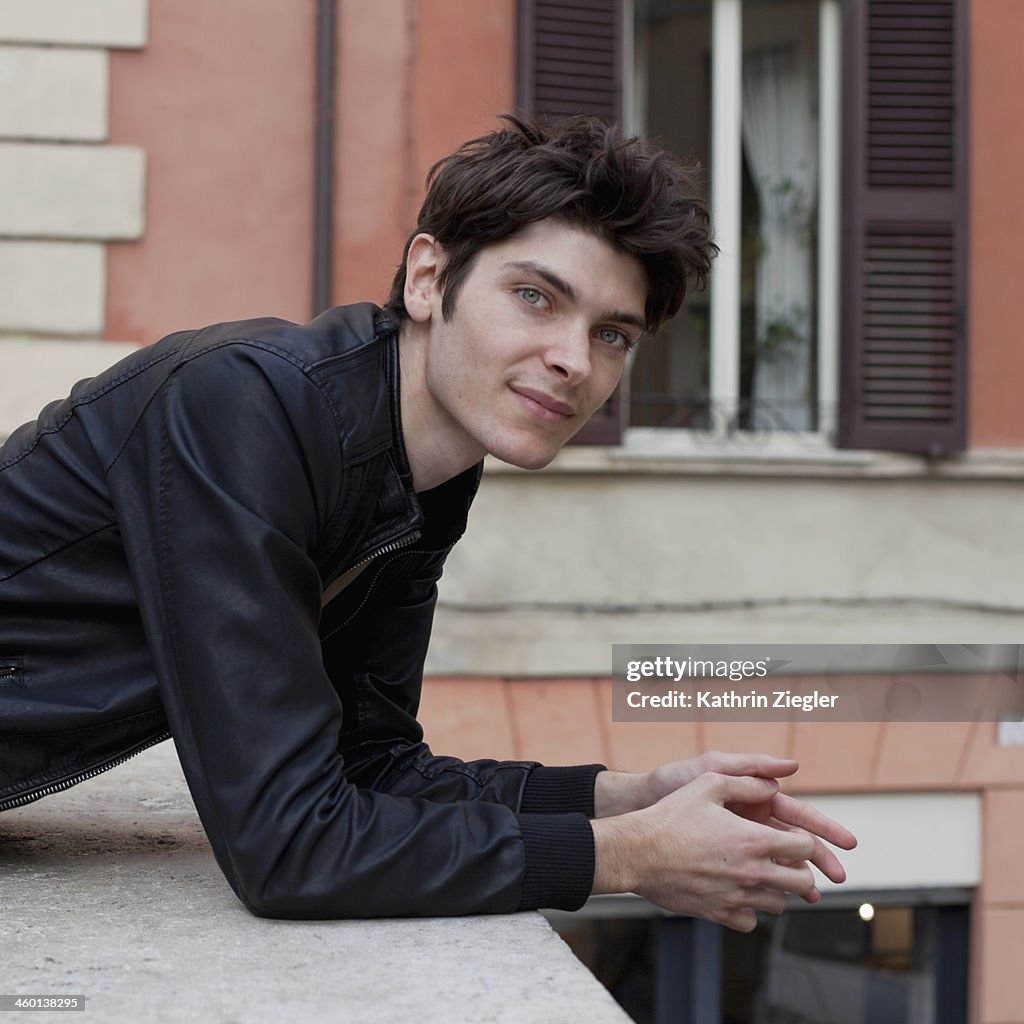 Portrait of a young man, looking at camera