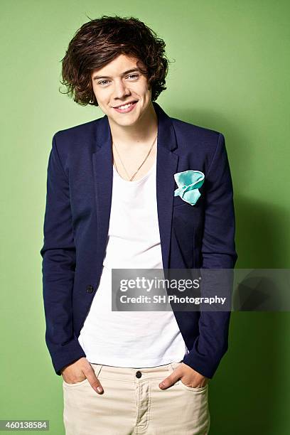 Singer Harry Styles with pop band One Direction is photographed on May 9, 2012 in London, England.