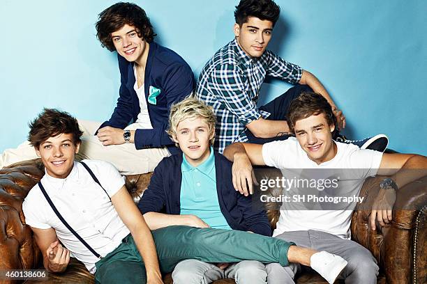 Pop band One Direction are photographed on May 9, 2012 in London, England.