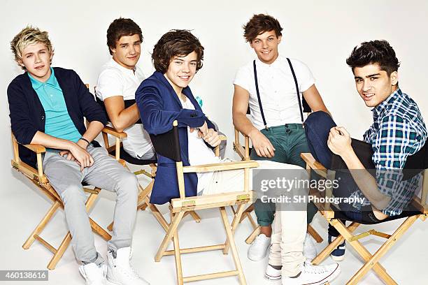 Pop band One Direction are photographed on May 9, 2012 in London, England.