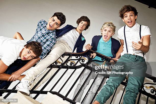 Pop band One Direction are photographed on May 9, 2012 in London, England.