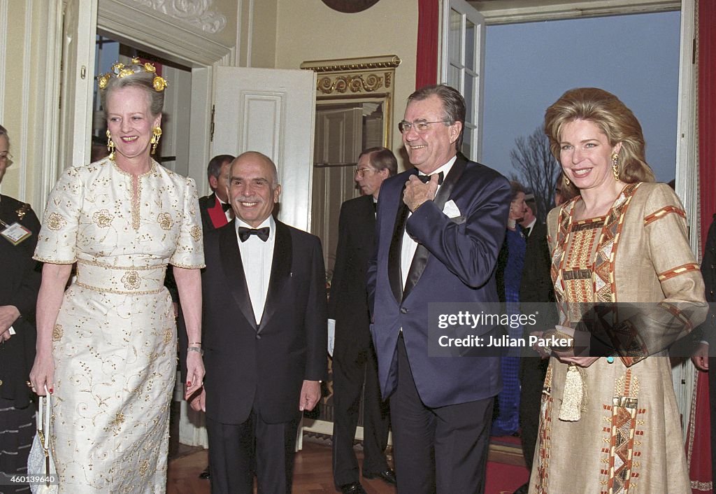 State visit to Denmark, by King Hussien, and Queen Noor of Jordan