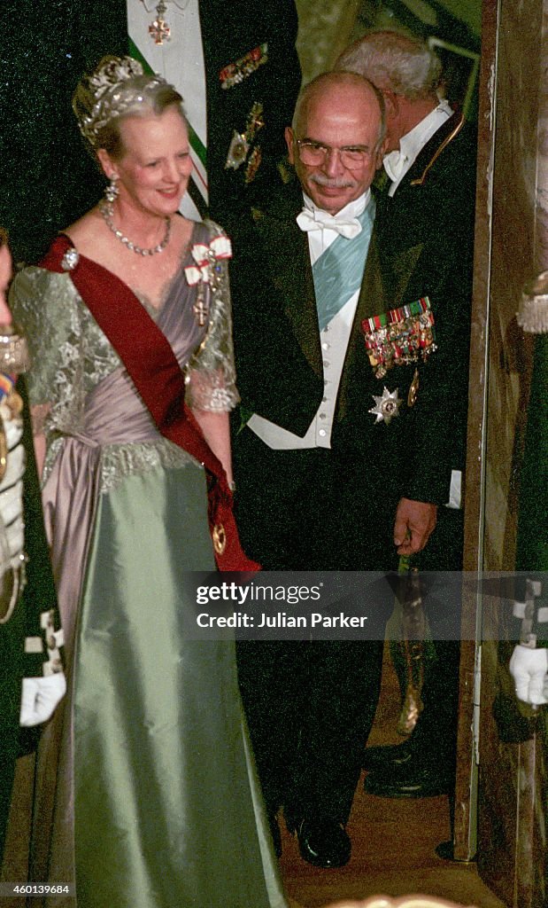 State visit to Denmark, by King Hussien, and Queen Noor of Jordan
