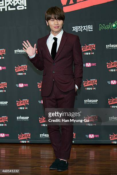 Singer K. Will attends the Mnet "No. Mercy" press conference on December 8, 2014 in Seoul, South Korea. The program will open on December 10, in...