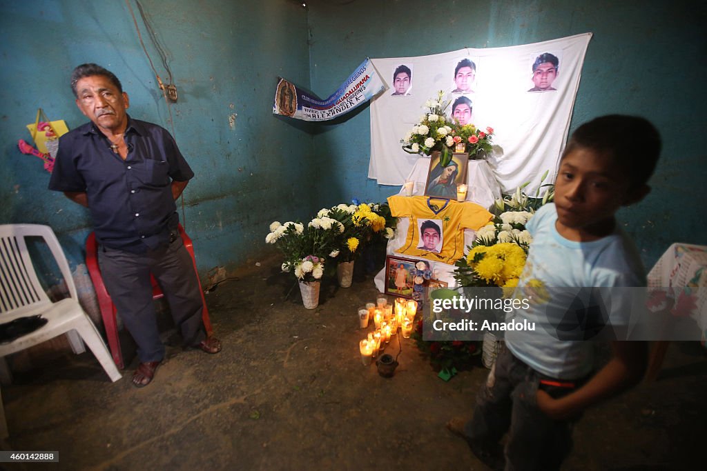 Mexicans hold a vigil for Alexander Venancio,one of the 43 missing students