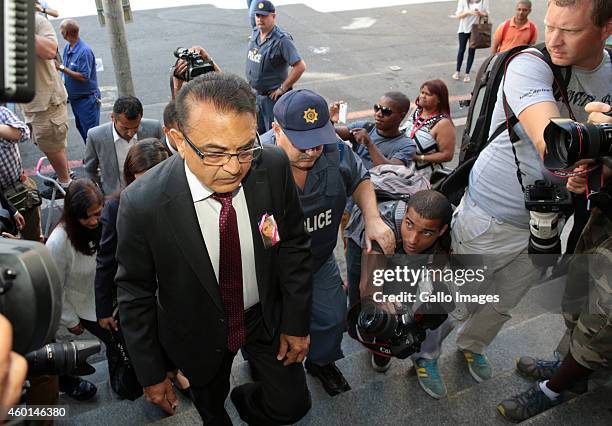 Anni Dewani's father Vinod Hindocha at the Western Cape High Court during Shrien Dewani's murder trial on December 8, 2014 in Cape Town, South...