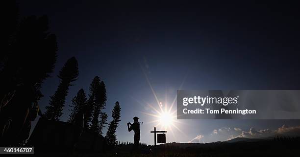 Harris English hits a shot during the Pro-Am round of the Hyundai Tournament of Champions at the Plantation Course at Kapalua Golf Club on January 2,...