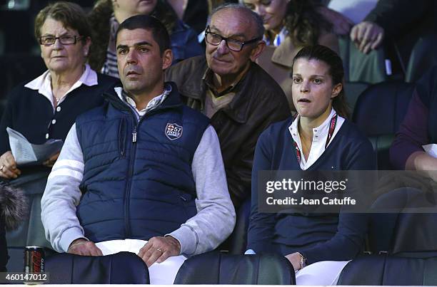 Athina Onassis de Miranda and husband Alvaro de Miranda Neto better known as Doda attend day 3 of the Gucci Paris Masters 2014 at Parc des...