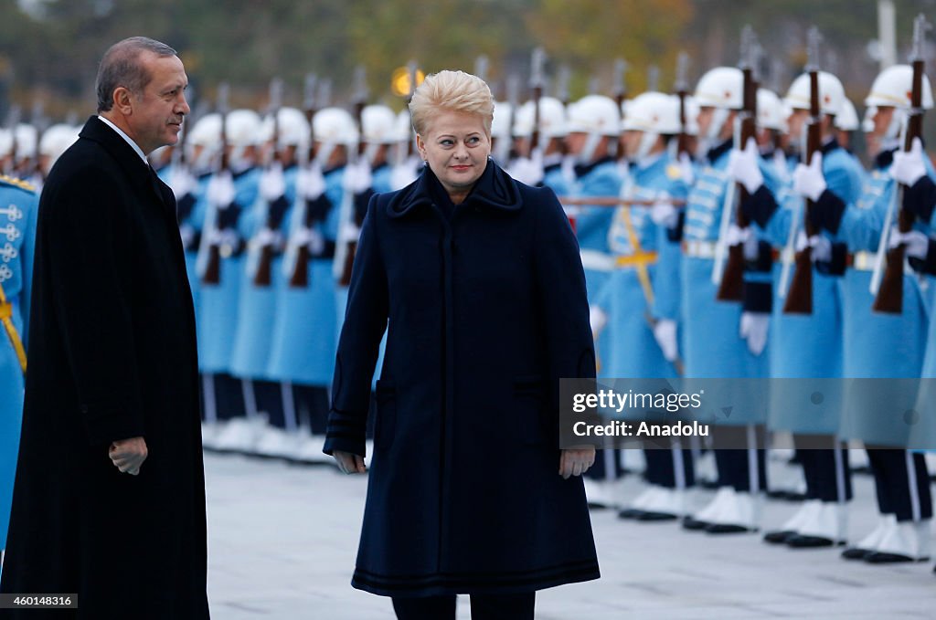 Lithuanian President Dalia Grybauskaite visits Turkey