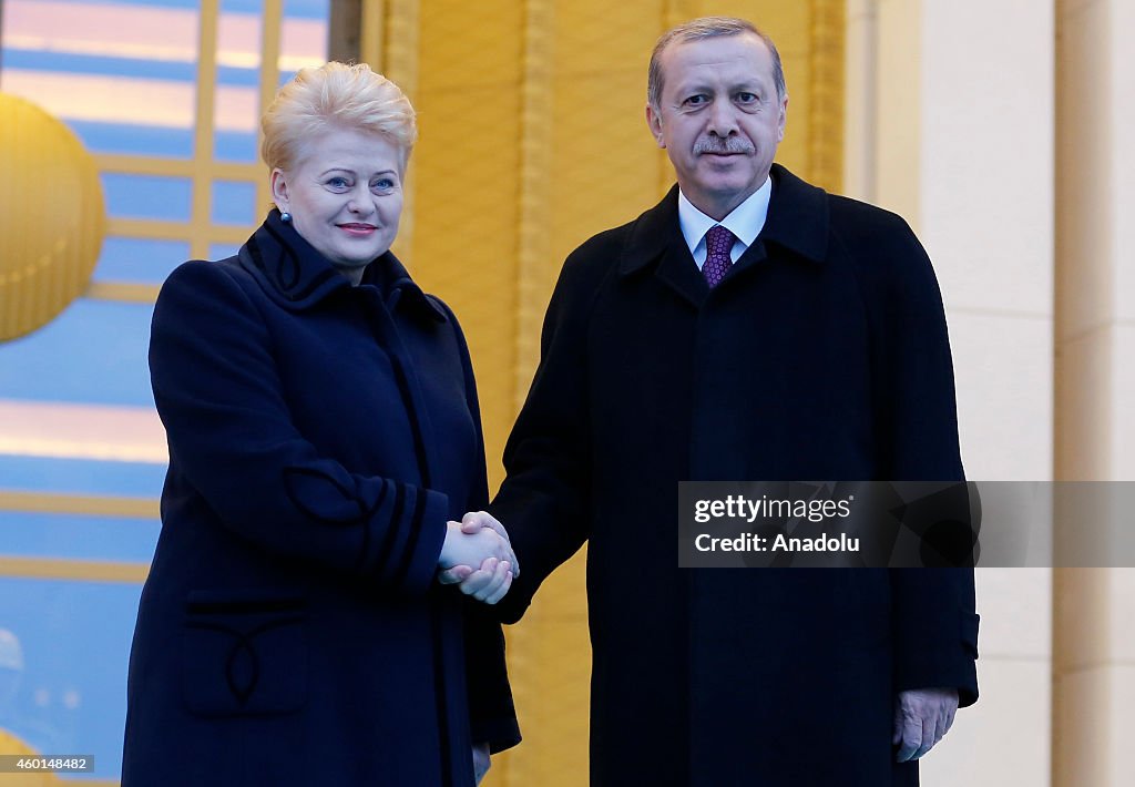 Lithuanian President Dalia Grybauskaite visits Turkey