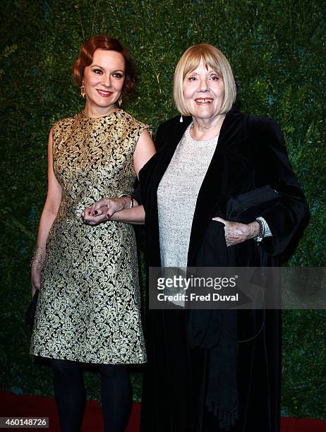 Rachael Stirling and Diana Rigg attends the 60th London Evening Standard Theatre Awards at London Palladium on November 30, 2014 in London, England.