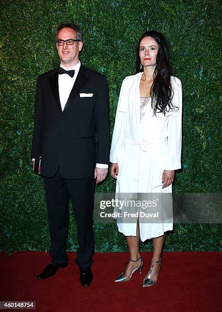 Beth Steel and guest attends the 60th London Evening Standard Theatre Awards at London Palladium on November 30, 2014 in London, England.