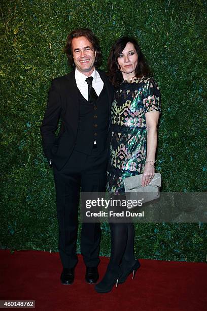 Kate Fleetwood and Rupert Goold attends the 60th London Evening Standard Theatre Awards at London Palladium on November 30, 2014 in London, England.