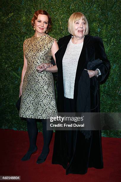Rachael Stirling and Diana Rigg attends the 60th London Evening Standard Theatre Awards at London Palladium on November 30, 2014 in London, England.