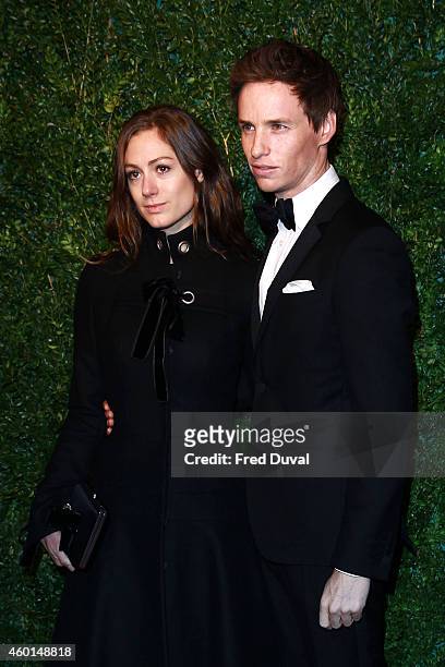 Eddie Redmayne and Hannah Bagshawe attends the 60th London Evening Standard Theatre Awards at London Palladium on November 30, 2014 in London,...