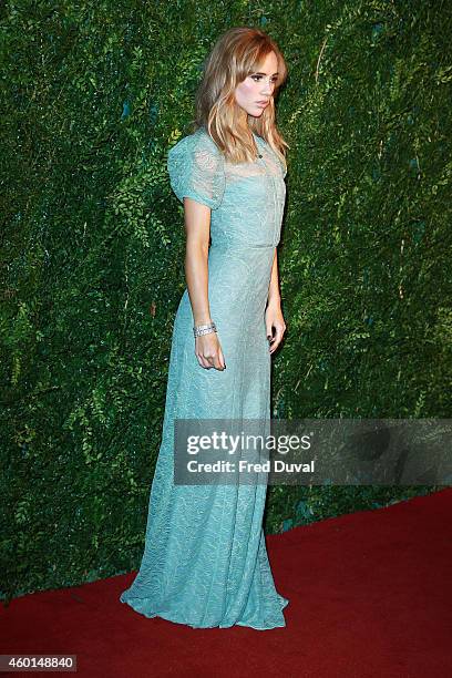 Suki Waterhouse attends the 60th London Evening Standard Theatre Awards at London Palladium on November 30, 2014 in London, England.