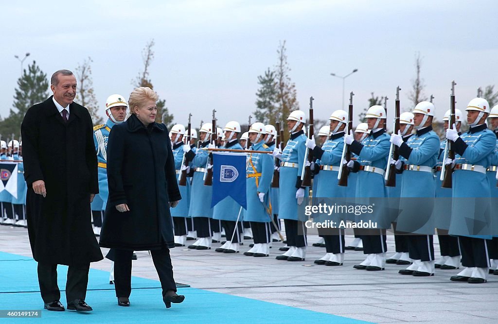 Lithuanian President Dalia Grybauskaite visits Turkey