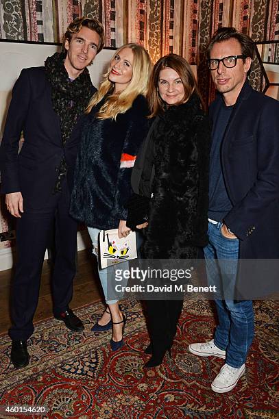James Cook, Poppy Delevingne, Natalie Massenet and Erik Torstensson attend a VIP screening of "St. Vincent" hosted by Poppy Delevingne at The Covent...