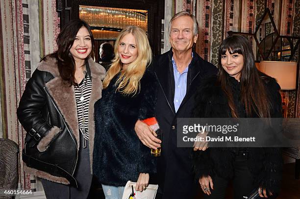 Daisy Lowe, Poppy Delevingne, Charles Delevingne and Zara Martin attend a VIP screening of "St. Vincent" hosted by Poppy Delevingne at The Covent...