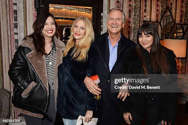 Daisy Lowe, Poppy Delevingne, Charles Delevingne and Zara Martin attend a VIP screening of "St. Vincent" hosted by Poppy Delevingne at The Covent...