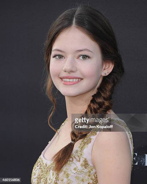 Actress Mackenzie Foy arrives at the Los Angeles Premiere "Interstellar" at TCL Chinese Theatre IMAX on October 26, 2014 in Hollywood, California.