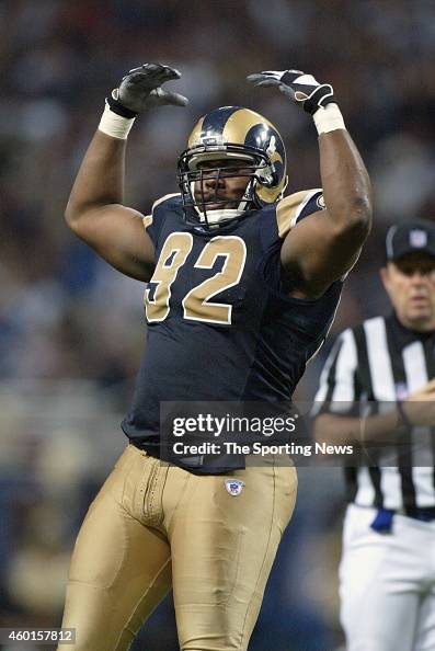 Lewis Rams Player Damione Lewis of the St. Louis Rams celebrates after the score during ...