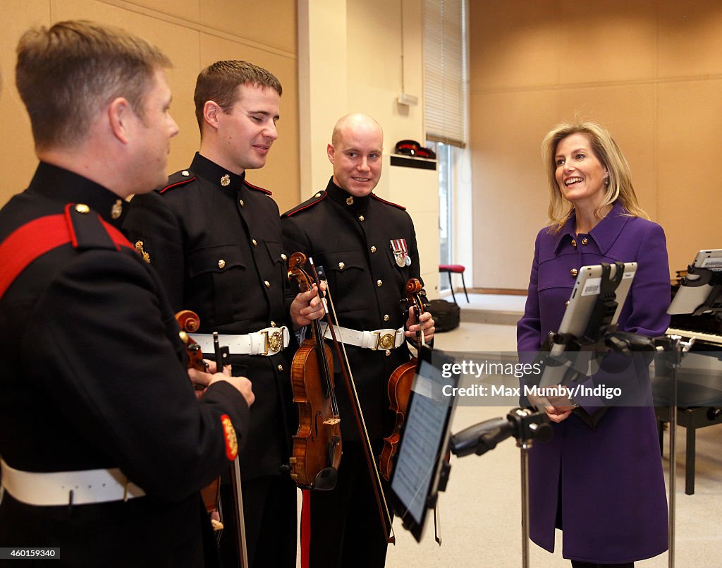 The Countess Of Wessex, Colonel-in-Chief, Corps Of Army Music Visits The Countess Of Wessex's String Orchestra