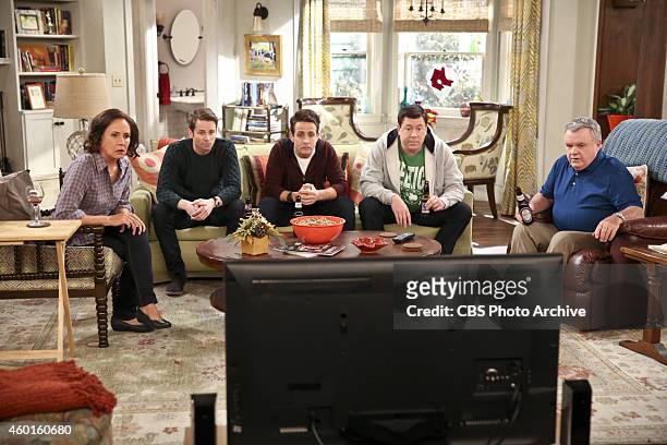 Gerard's Engagement Party" -- Pictured: Laurie Metcalf as Marjorie, Tyler Ritter as Ronny, Joey McIntyre as Gerald, Jimmy Dunn as Sean and Jack McGee...