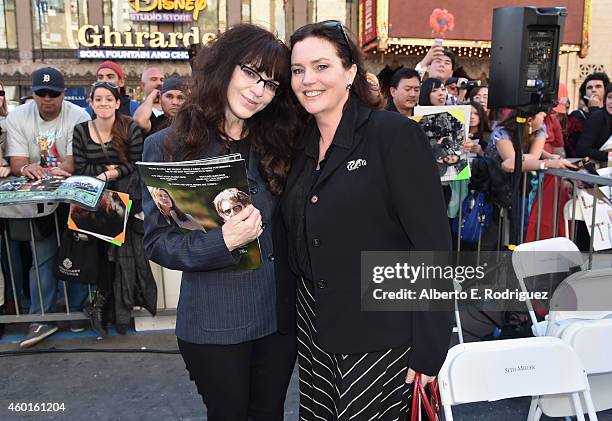 Screenwriter/producers Fran Walsh and Philippa Boyens attend a ceremony honoring Sir Peter Jackson with the 2,538th Star on The Hollywood Walk of...