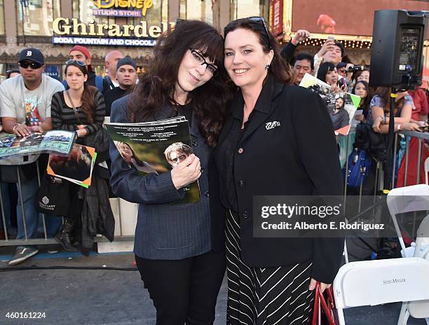 Screenwriter/producers Fran Walsh and Philippa Boyens attend a ceremony honoring Sir Peter Jackson with the 2,538th Star on The Hollywood Walk of...