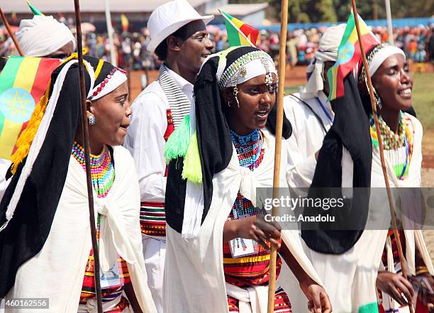 Ethiopians celebrate the 9th Nations, Nationalities and People's Day at Asosa stadium in the western city of Assosa, capital of Benishangul-Gumuz...