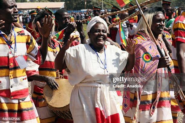 Ethiopians celebrate the 9th Nations, Nationalities and People's Day at Asosa stadium in the western city of Assosa, capital of Benishangul-Gumuz...