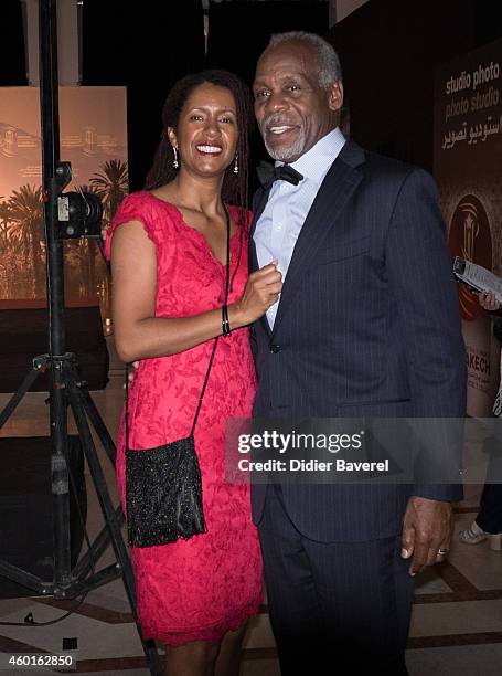 Danny Glover and his wife Asake Bomani pose during 'The Narrow Frame Of Midnight' Photocall as part of the 14th Marrakech International Film Festival...
