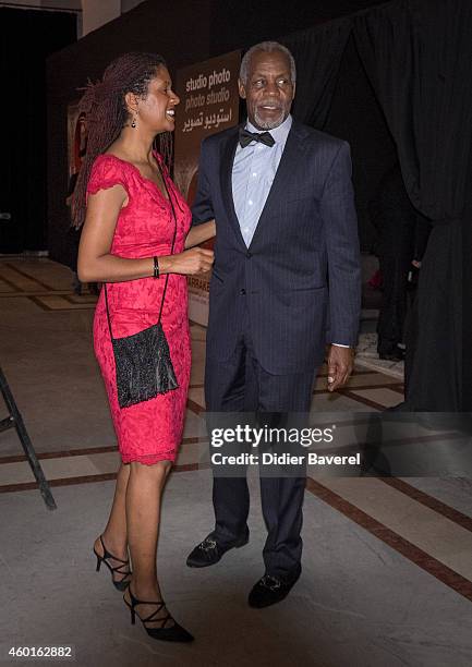 Danny Glover and his wife Asake Bomani poses during 'The Narrow Frame Of Midnight' Photocall as part of the 14th Marrakech International Film...