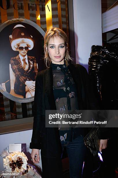 Actress Pauline Lefevre attends the Sarah Guetta Party in Paris for the first anniversary of the Hairdressing salon Sarah Guetta on December 8, 2014...